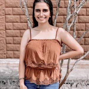 Express Tiered Lace Trim Cami